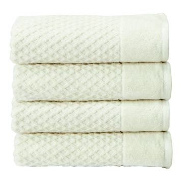 FRESHFOLDS Premium Cotton Textured 6-Pc. Hand Towel Set Light Grey