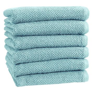 FRESHFOLDS Cotton Textured 4-pc. Bath Towel Set Mineral Blue