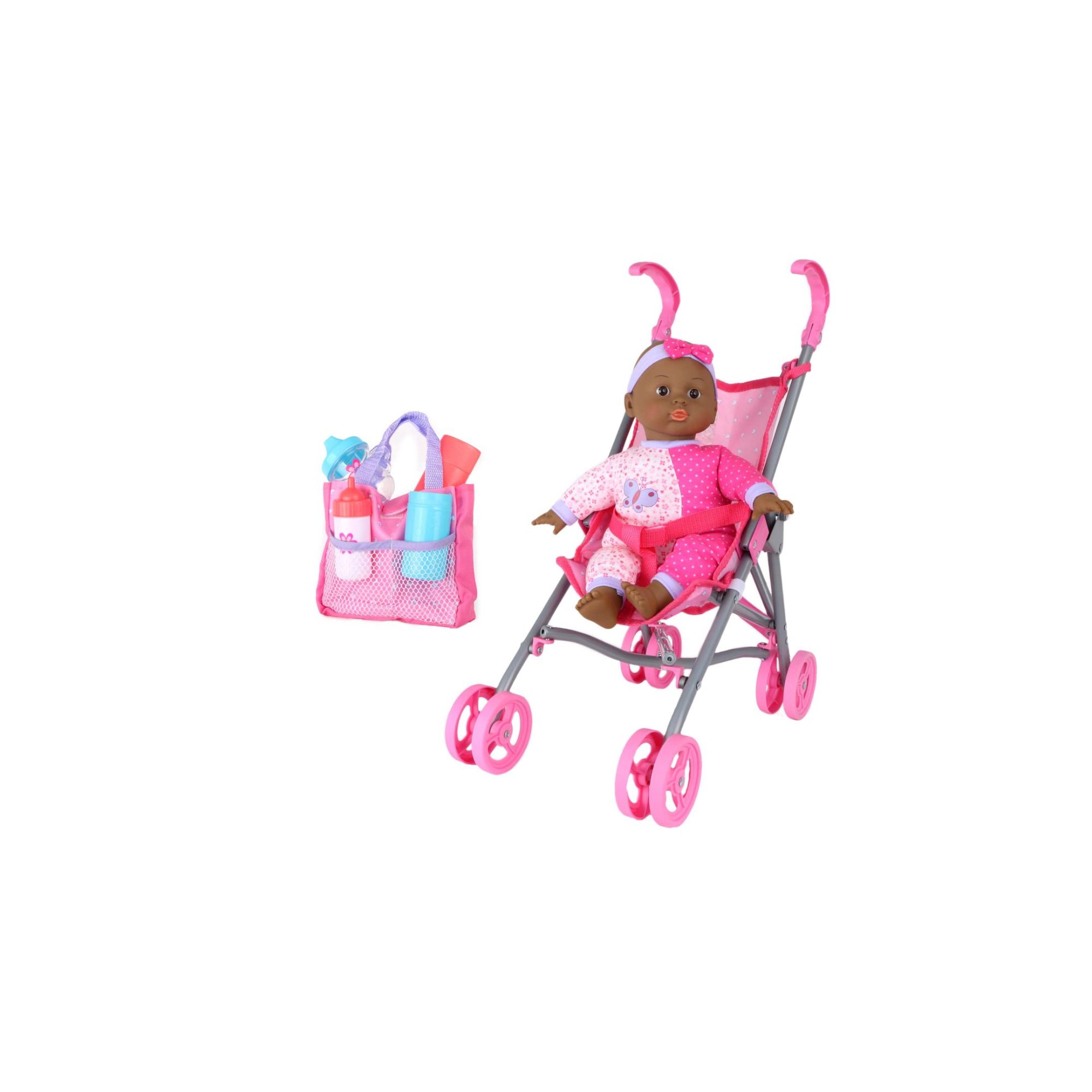 Doll with shop stroller gift set