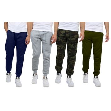 Galaxy by harvic men's slim fit on sale fleece jogger pants