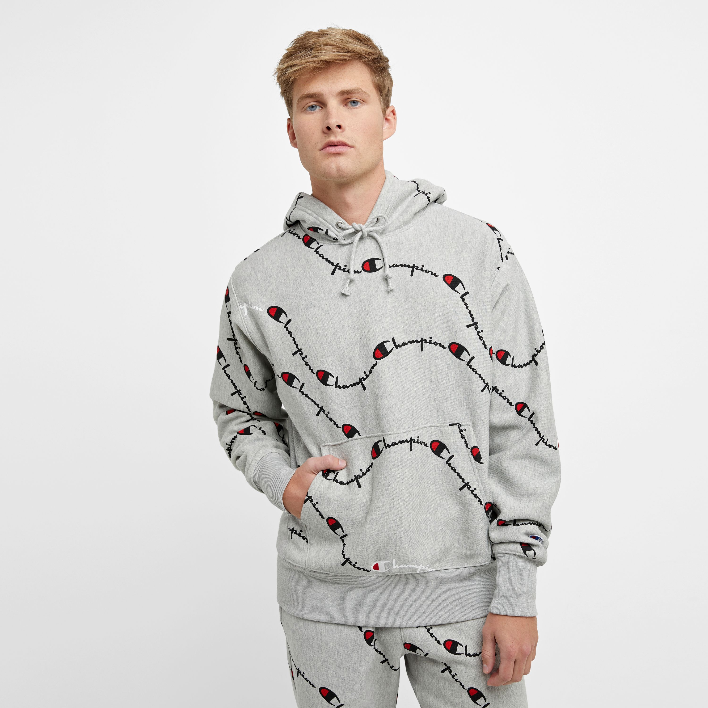 Champion reverse weave all over print pullover clearance hoodie