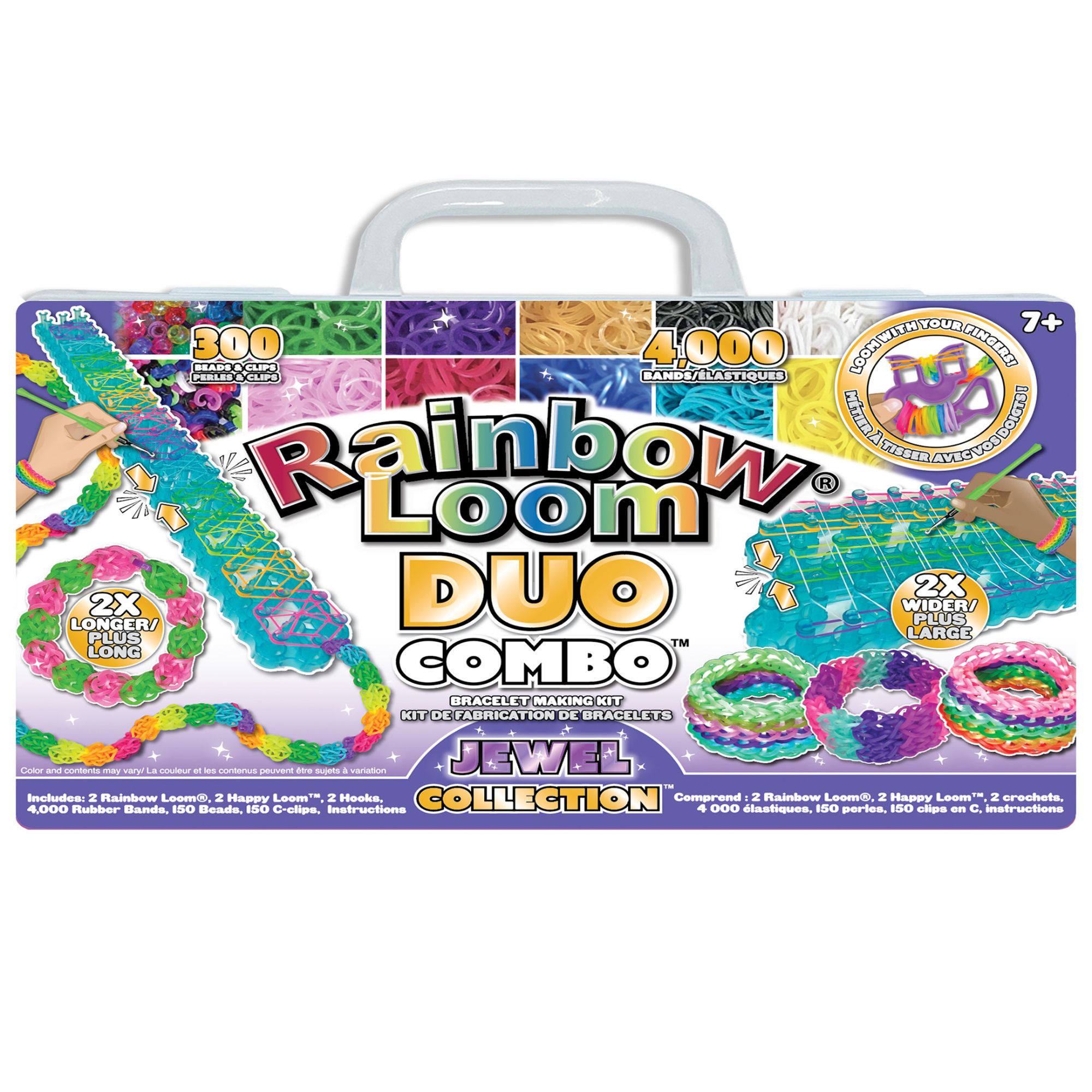 Fingerhut - Rainbow Loom DUO Combo Set Jewel Collection