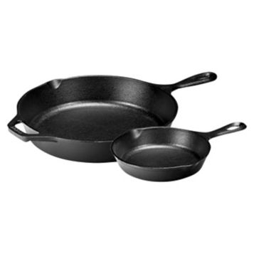 Fingerhut - Lodge 2-Pc. Cast Iron Skillet Set