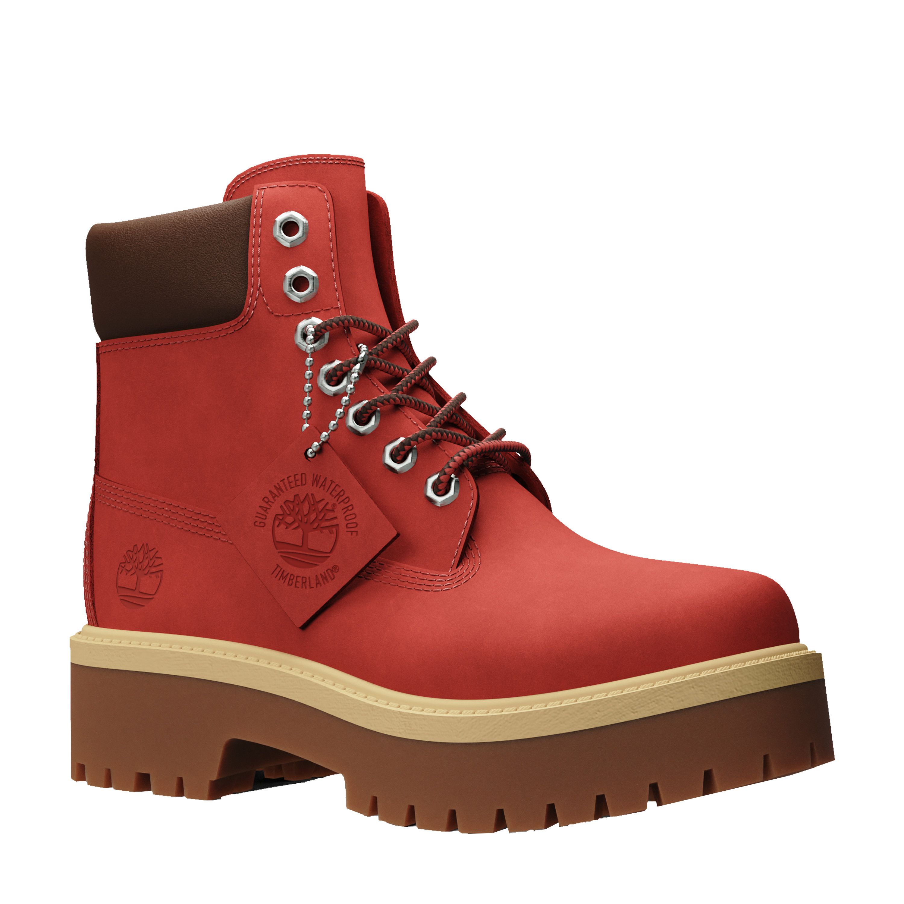 Red timberland cheap boots womens