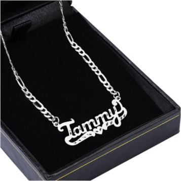 Sterling silver deals chain with name