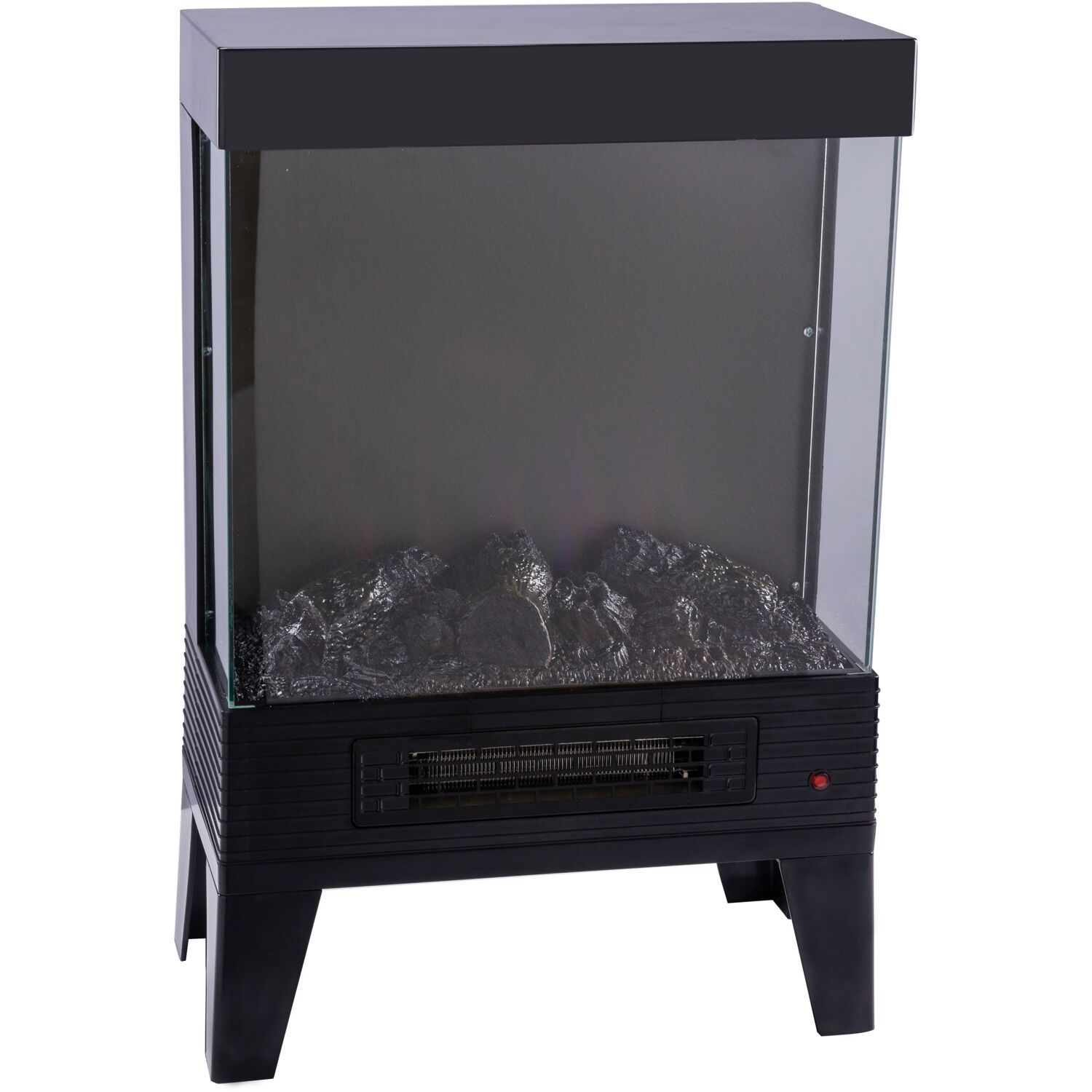 Fingerhut - Lifesmart Stove-Style 3-Sided-View Infrared Fireplace Heater