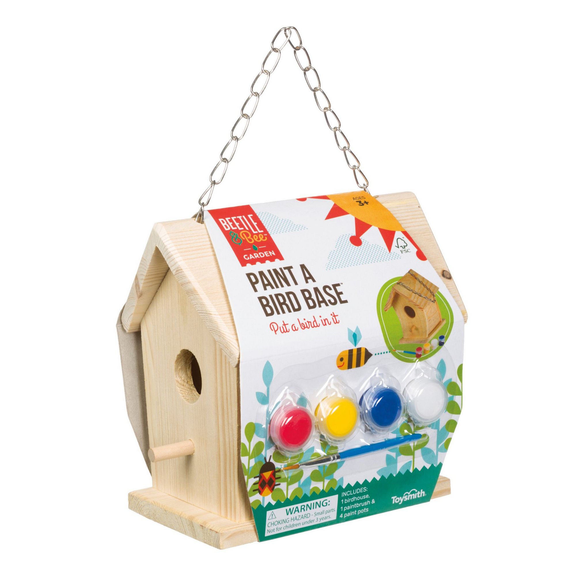 Fingerhut - Toysmith Beetle & Bee Paint a Bird Base Craft Kit