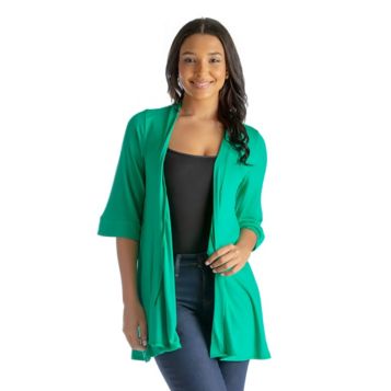 Fingerhut - 24/7 Comfort Apparel Women's Cardigan with Elbow