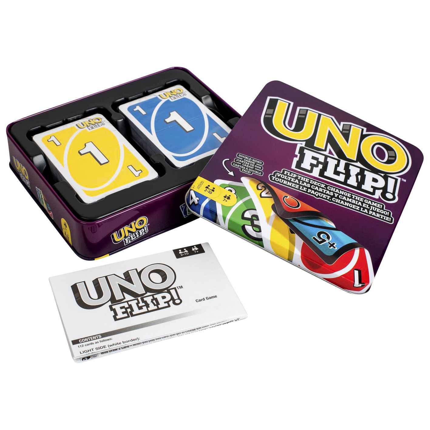 UNO Flip Game with Tin Case