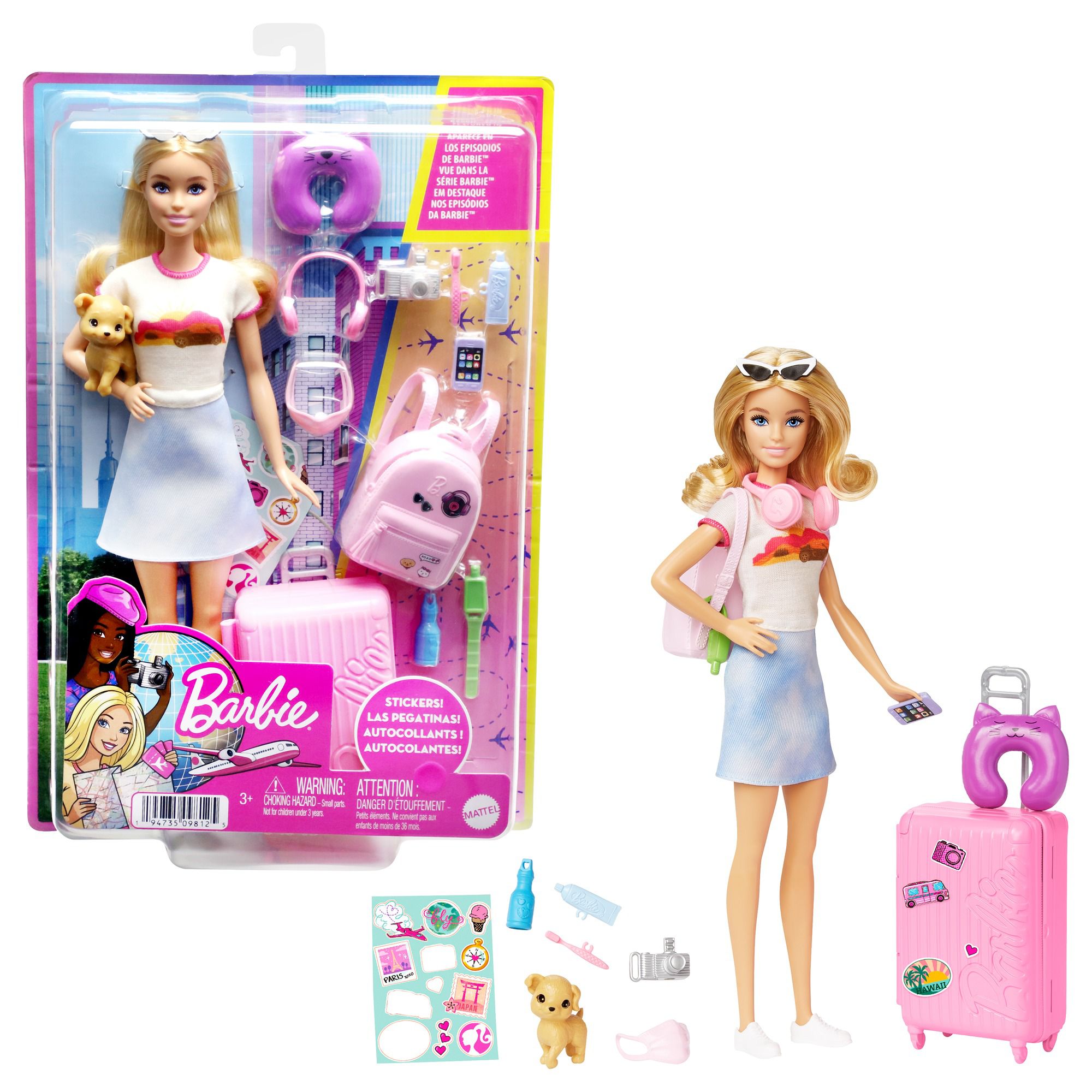 barbie doll travel set