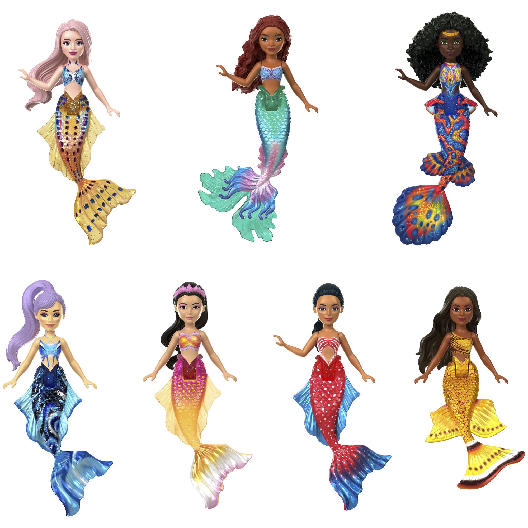 Fingerhut - Disney Wish The Teens Pack of 8 Posable Mini Dolls and