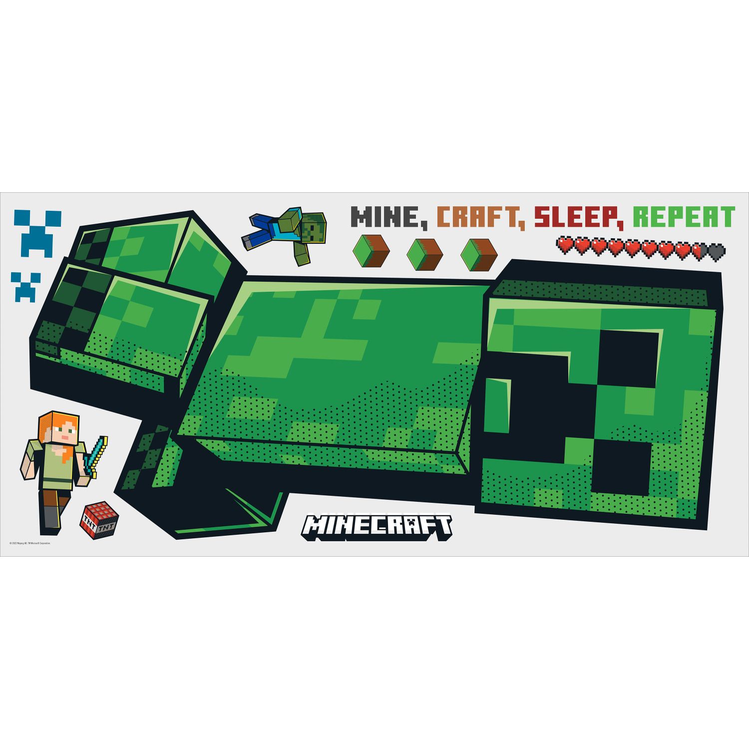 Minecraft Creeper Face Peel & Stick Wallpaper – RoomMates Decor