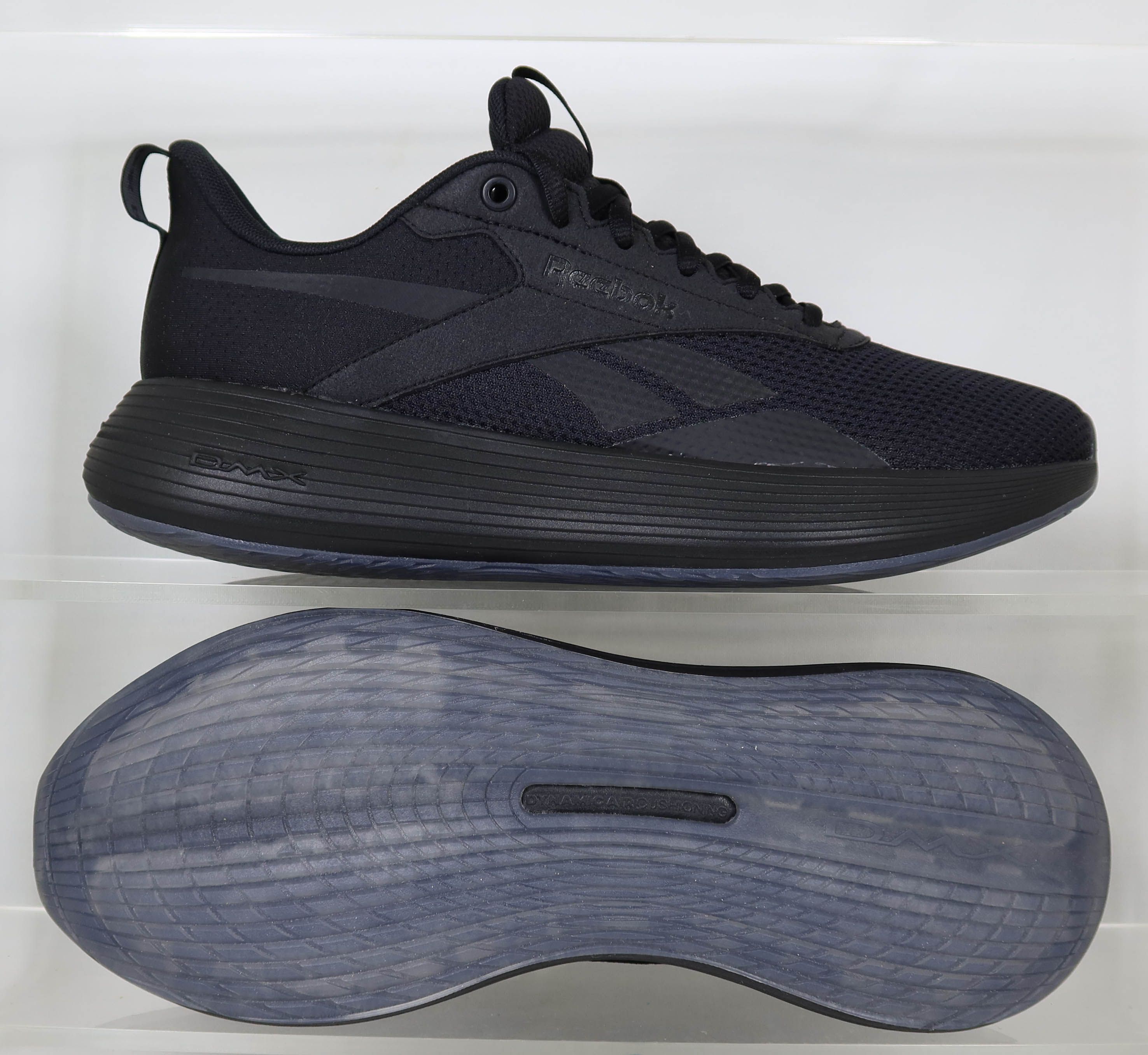 Reebok black store walking shoes