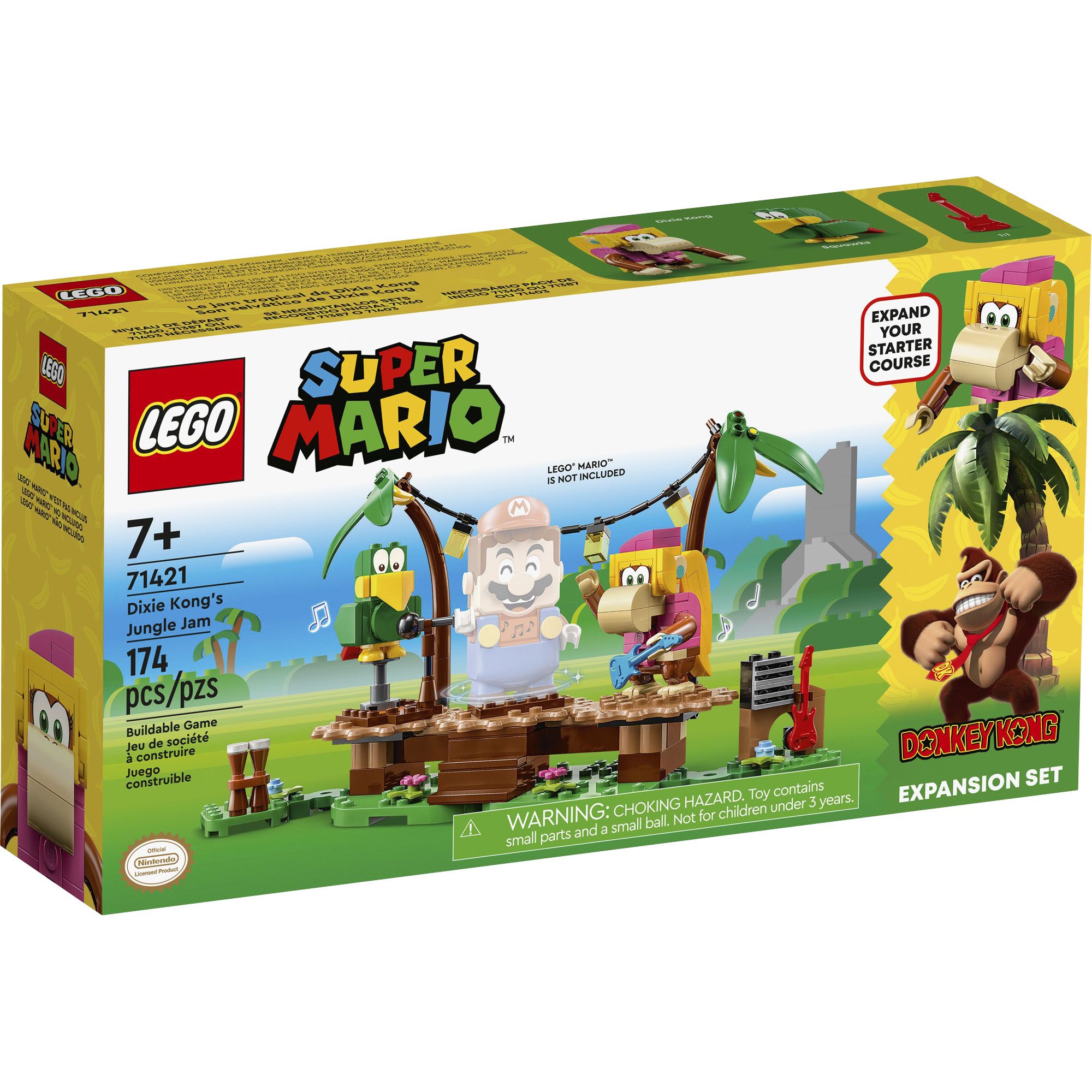 Fingerhut - LEGO Super Mario Dixie Kong's Jungle Jam Expansion 174-Pc.  Building Set - 71421