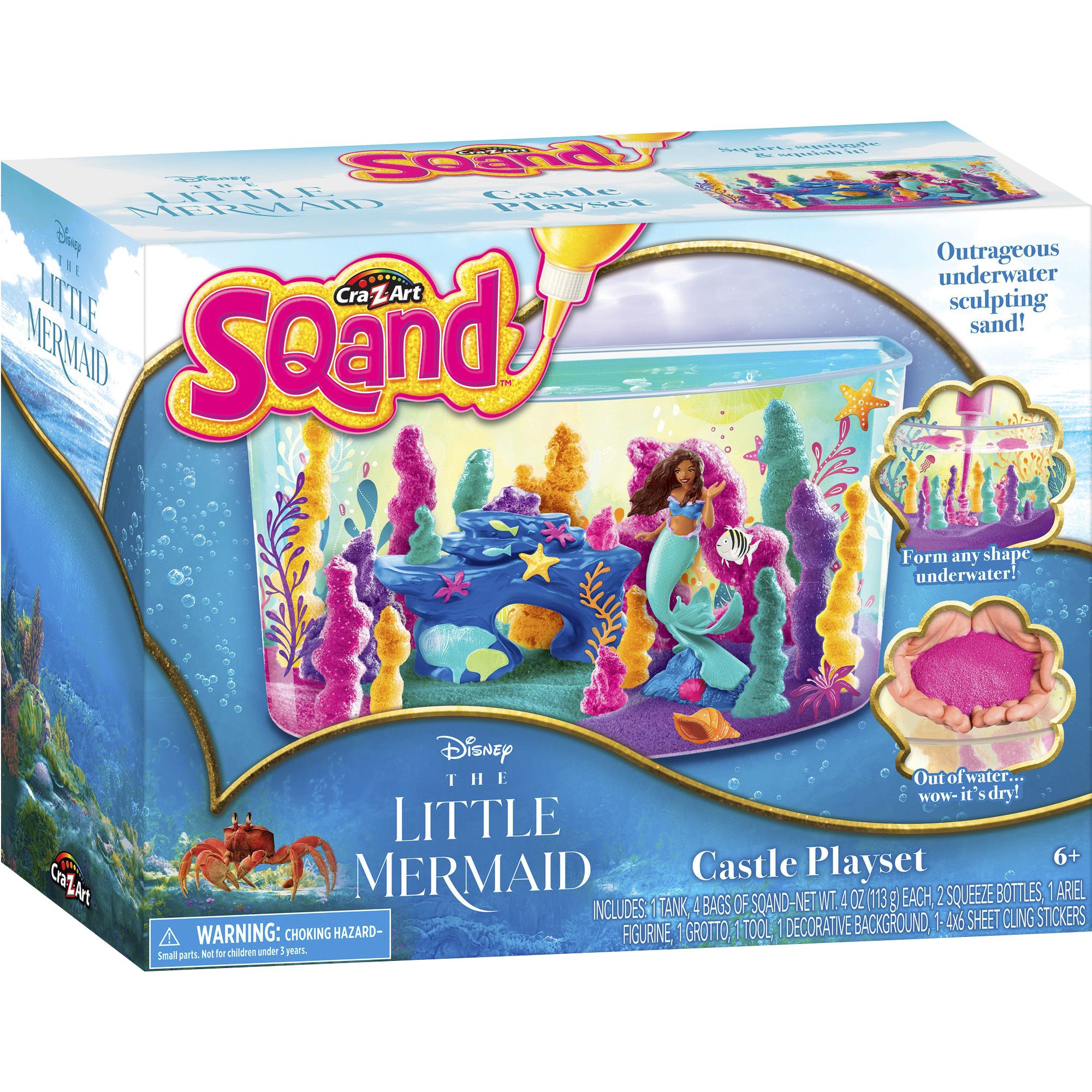 Fingerhut - Disney Little Mermaid Sqand Castle Playset