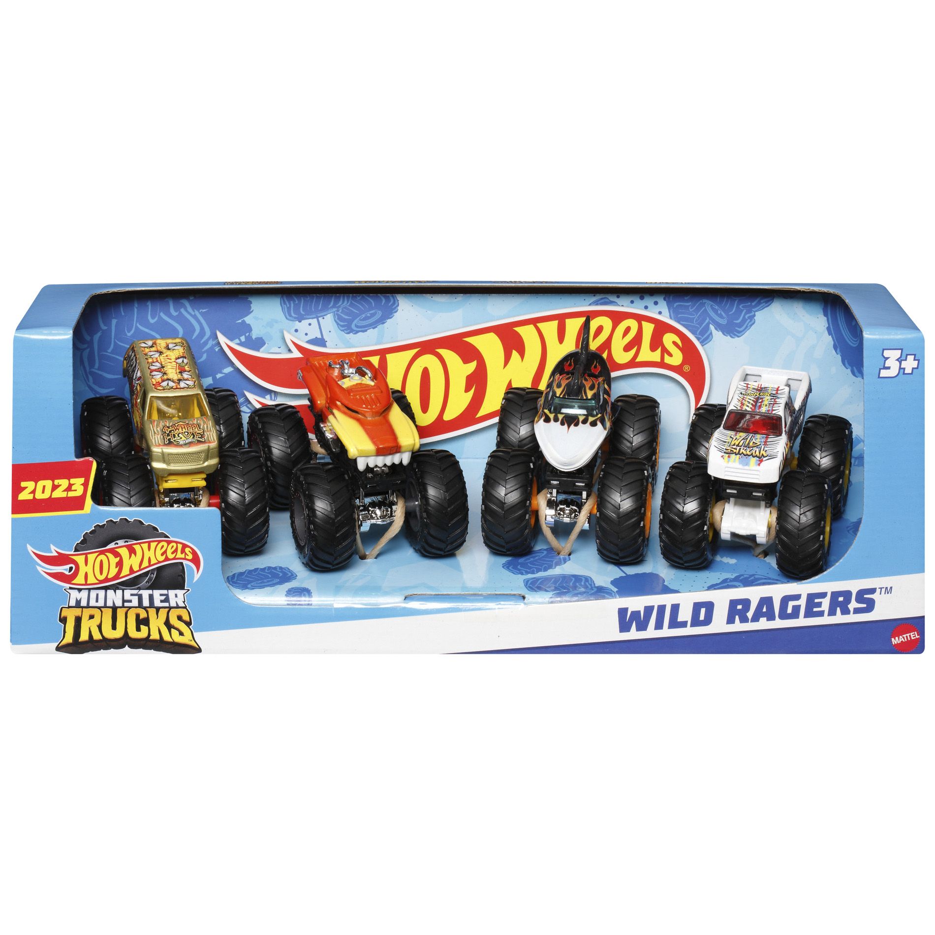 Hot Wheels Monster Trucks, Set Of 12 1:64 Die-Cast Toy Trucks For Kids