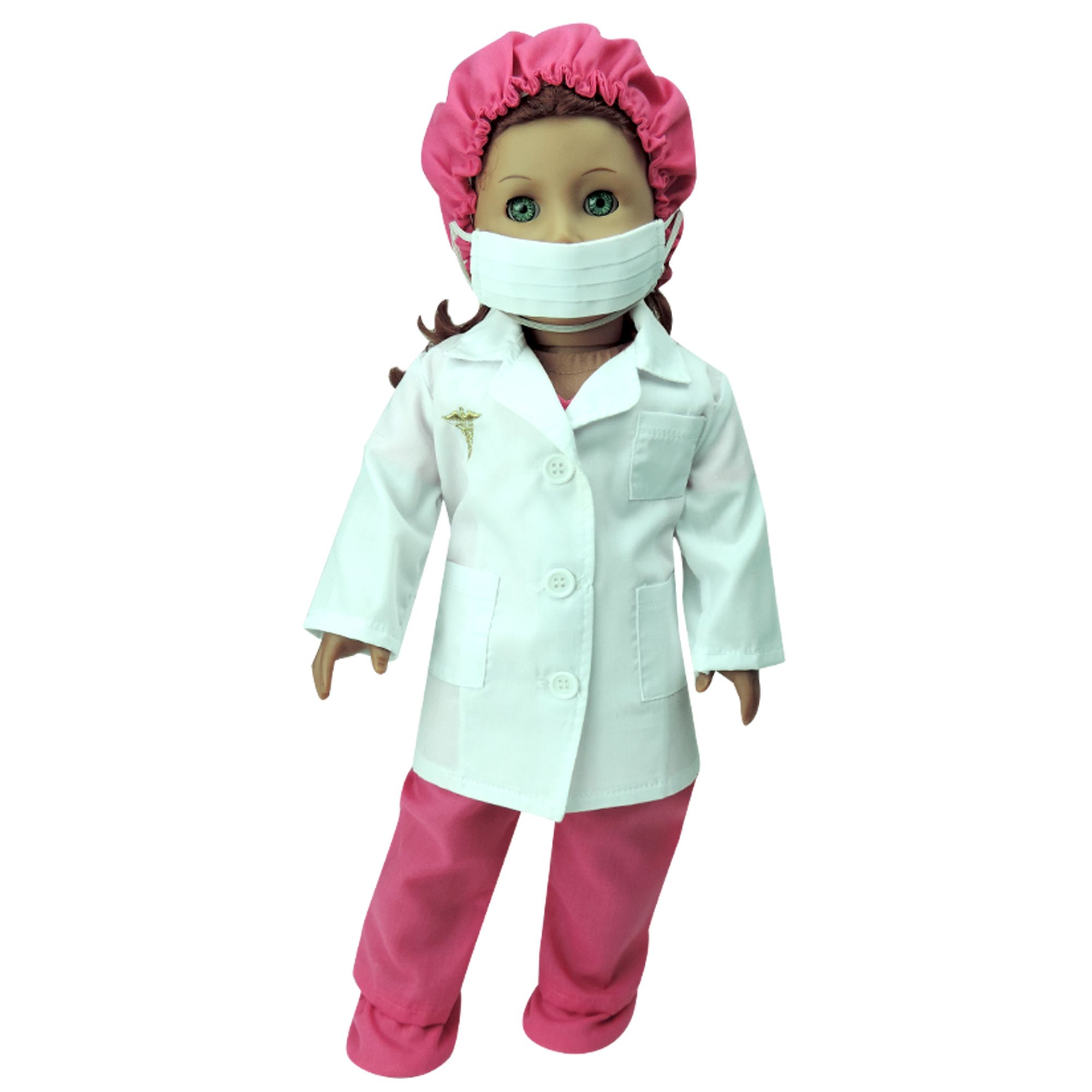 Doctor costume for kids Scrubs pants with accessories set toddler 5-6T Pink
