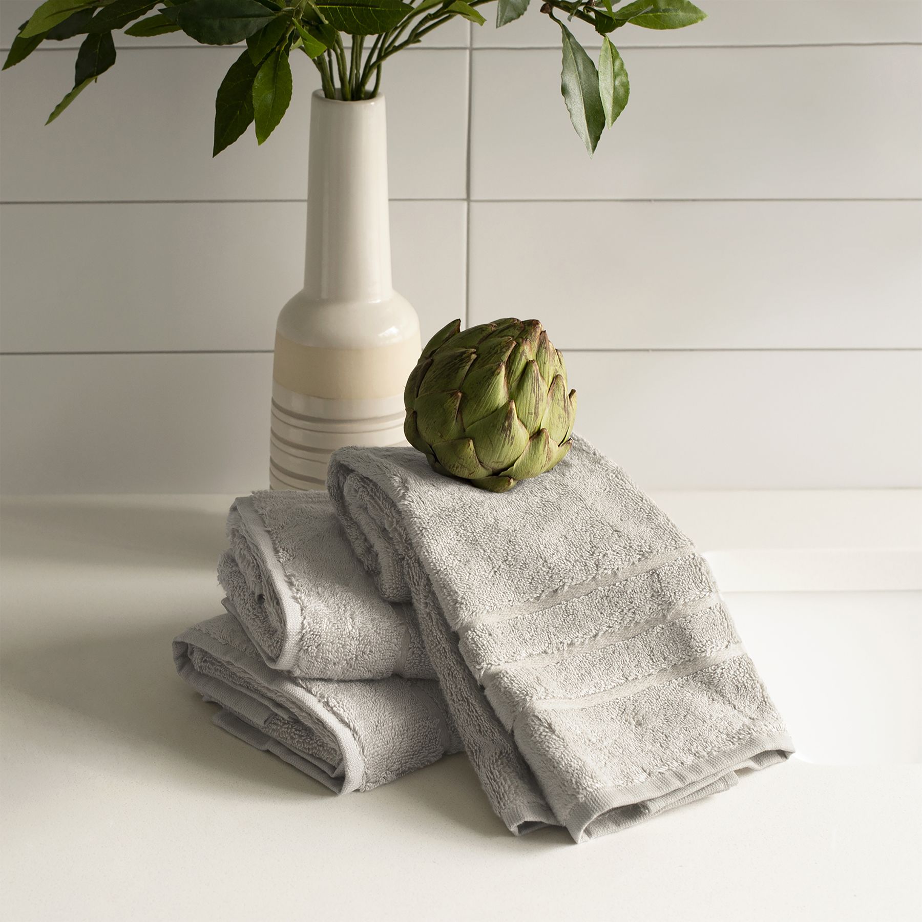 Cariloha Bamboo Bath Towel 3-Piece Set - Harbor Gray