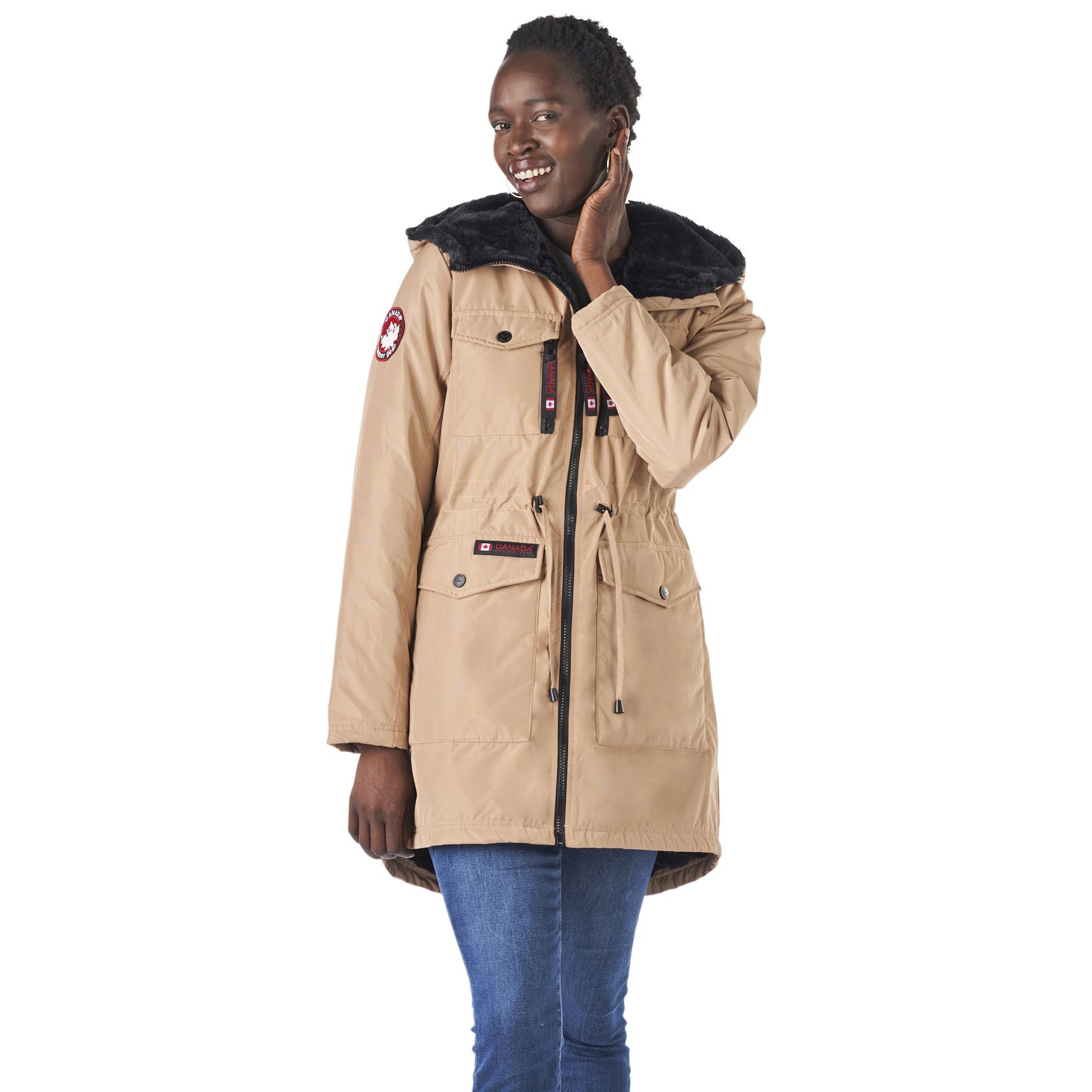 Canada Weather Gear Puffer Coat for Women- Long Faux Fur Insulated