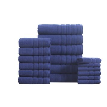 6-Piece Bibb Home 100% Egyptian Cotton Towel Set