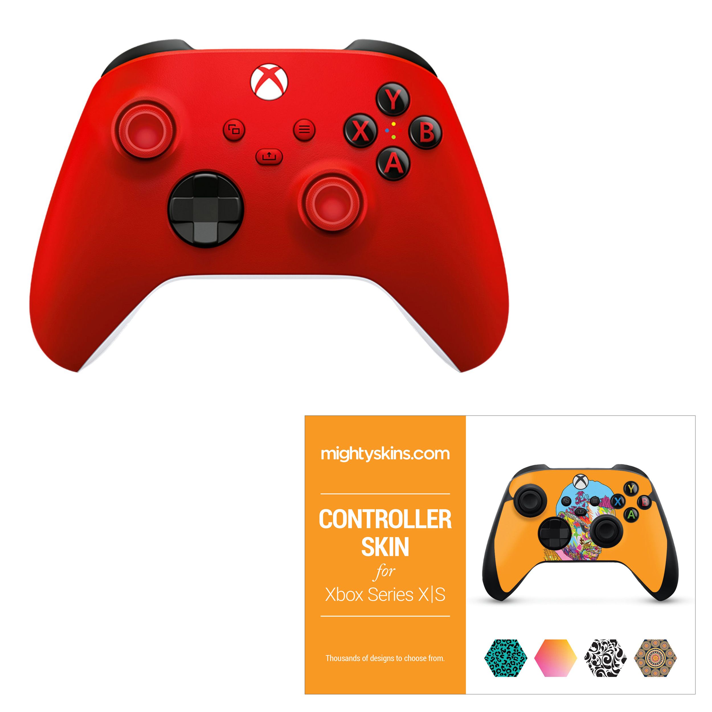 Microsoft Xbox Series X/S Controller in Red with Skins Voucher