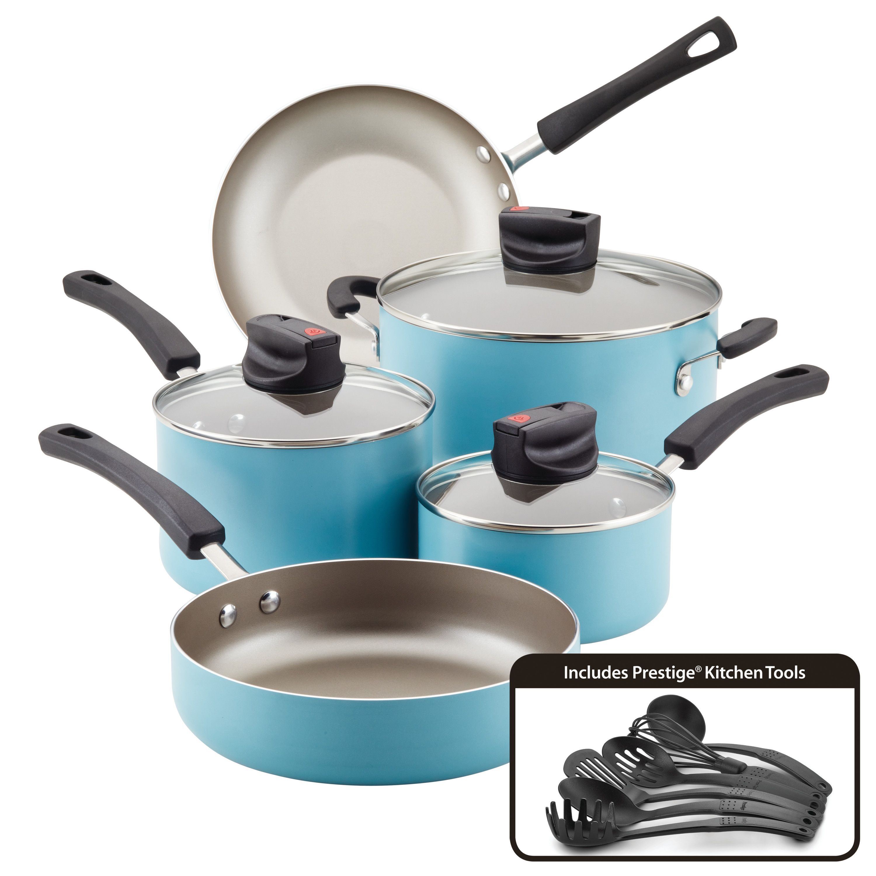 Fingerhut - Farberware Style 10-Pc. Nonstick Aluminum Cookware Set