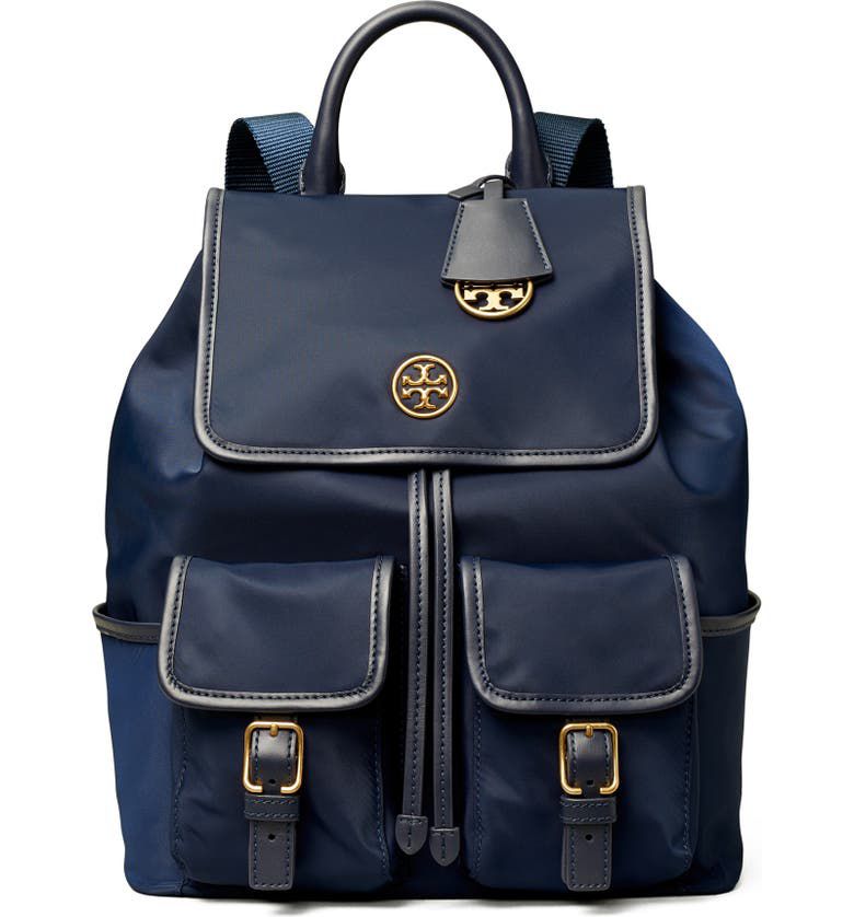 Fingerhut Tory Burch Piper Nylon Flap Backpack Royal Navy