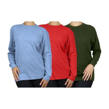 Fingerhut - Galaxy By Harvic Women's Loose- Fit Waffle-Knit Thermal Shirt  3-Pack