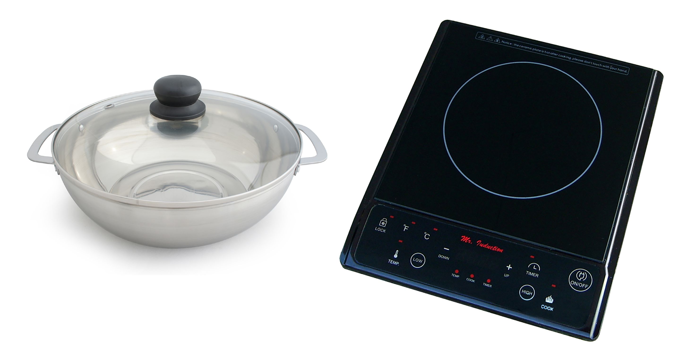 Fingerhut - SPT 1650-Watt 7-Setting Induction Cooktop with 3.5-Liter  Stainless Steel Pot and Glass Lid