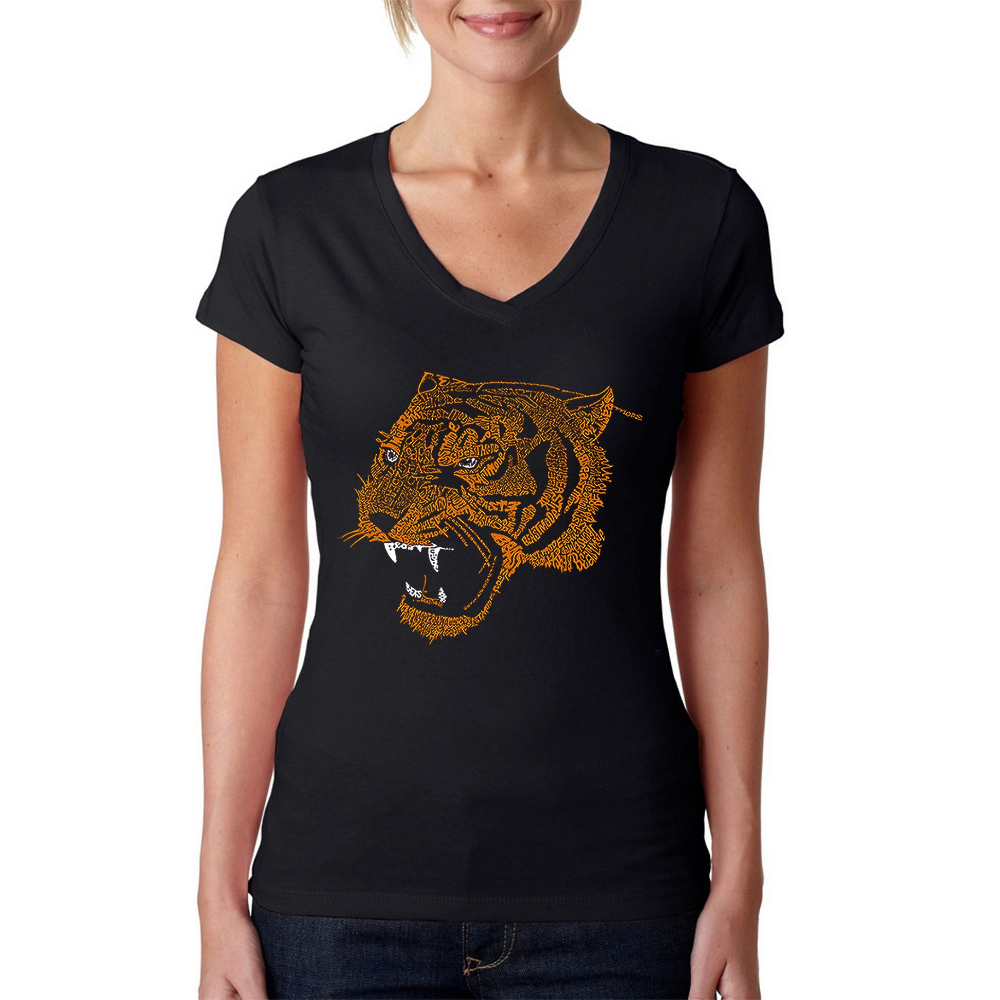 Tiger Art T-shirt Women's -SmartPrintsInk Designs
