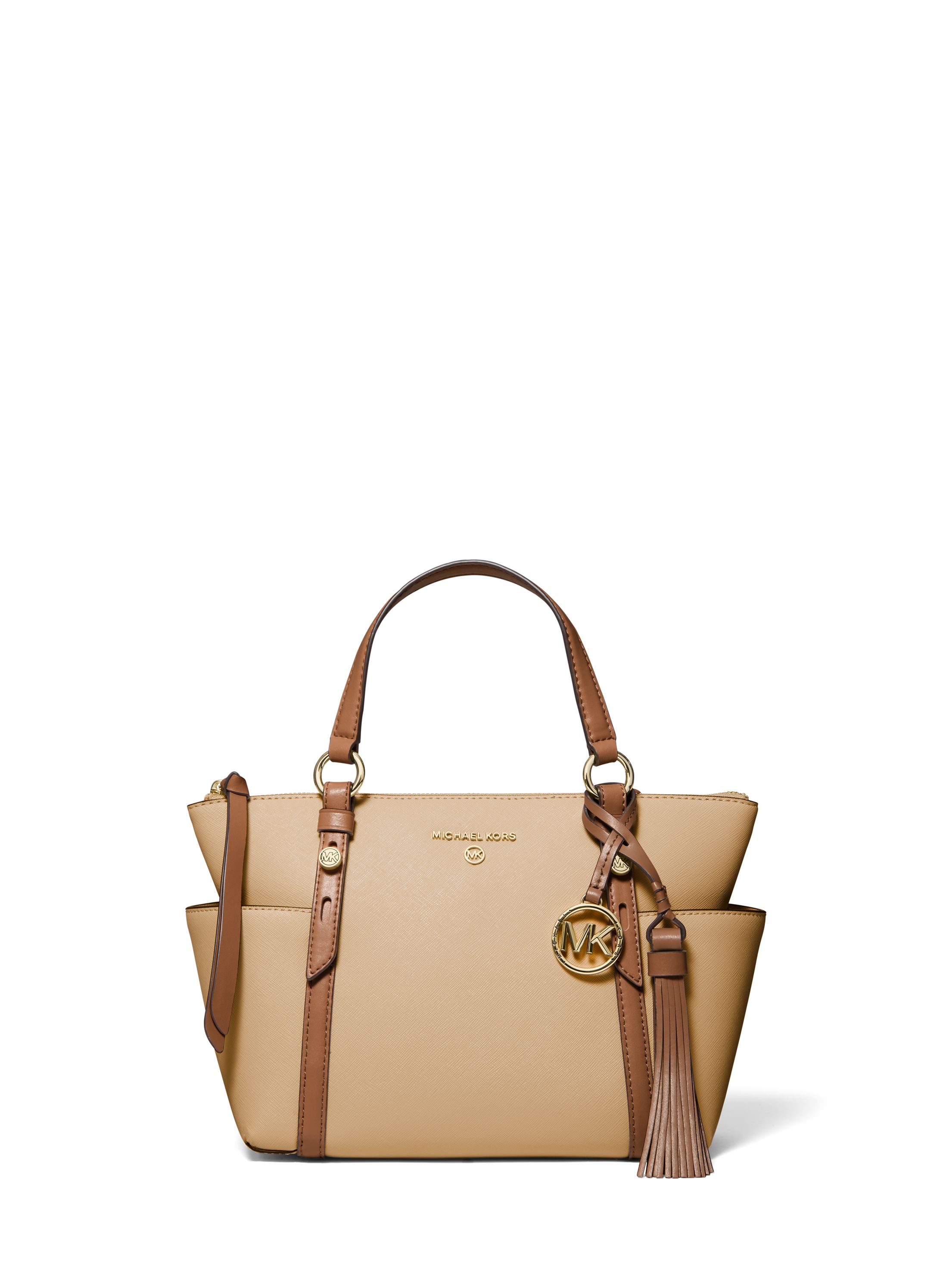 Fingerhut - Michael Kors Nomad Small Convertible Tote – Camel/Multi