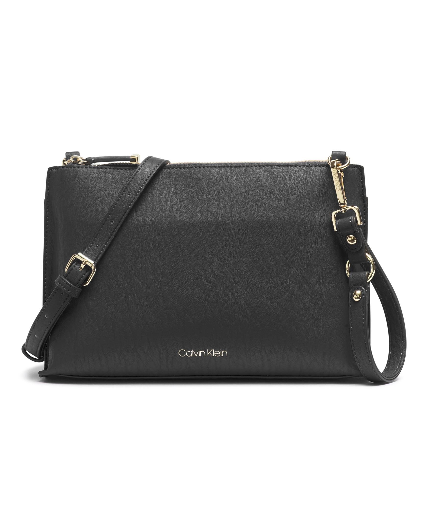 Calvin Klein Sonoma Crossbody Bag Black Goldtone