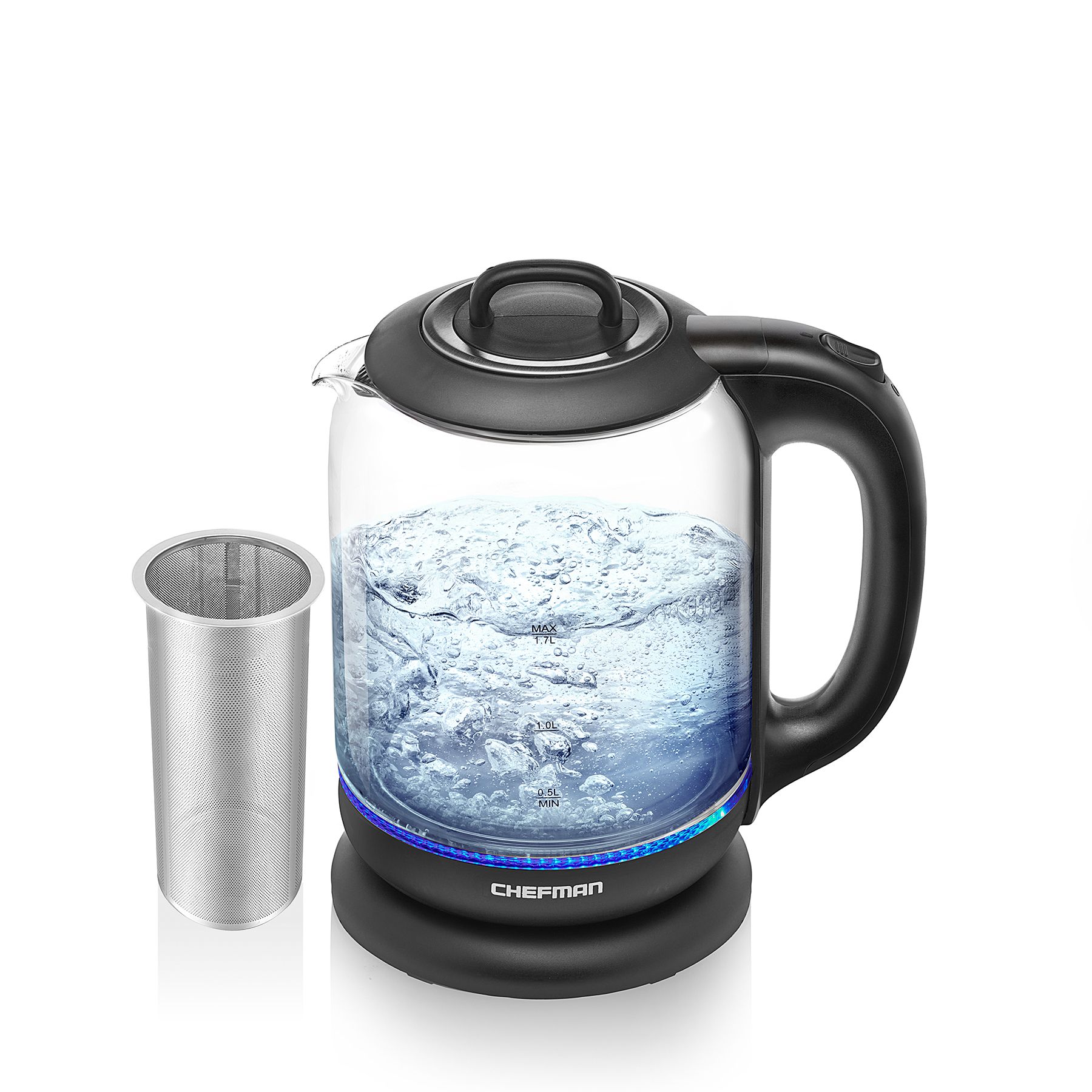 Fingerhut - Chefman 7-Cup Programmable Electric Glass Kettle with  Temperature Control and Color-Changing LED Lights