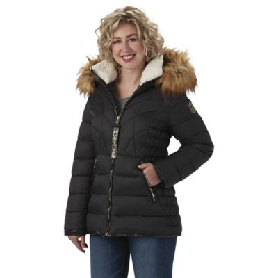 bebe long puffer coat