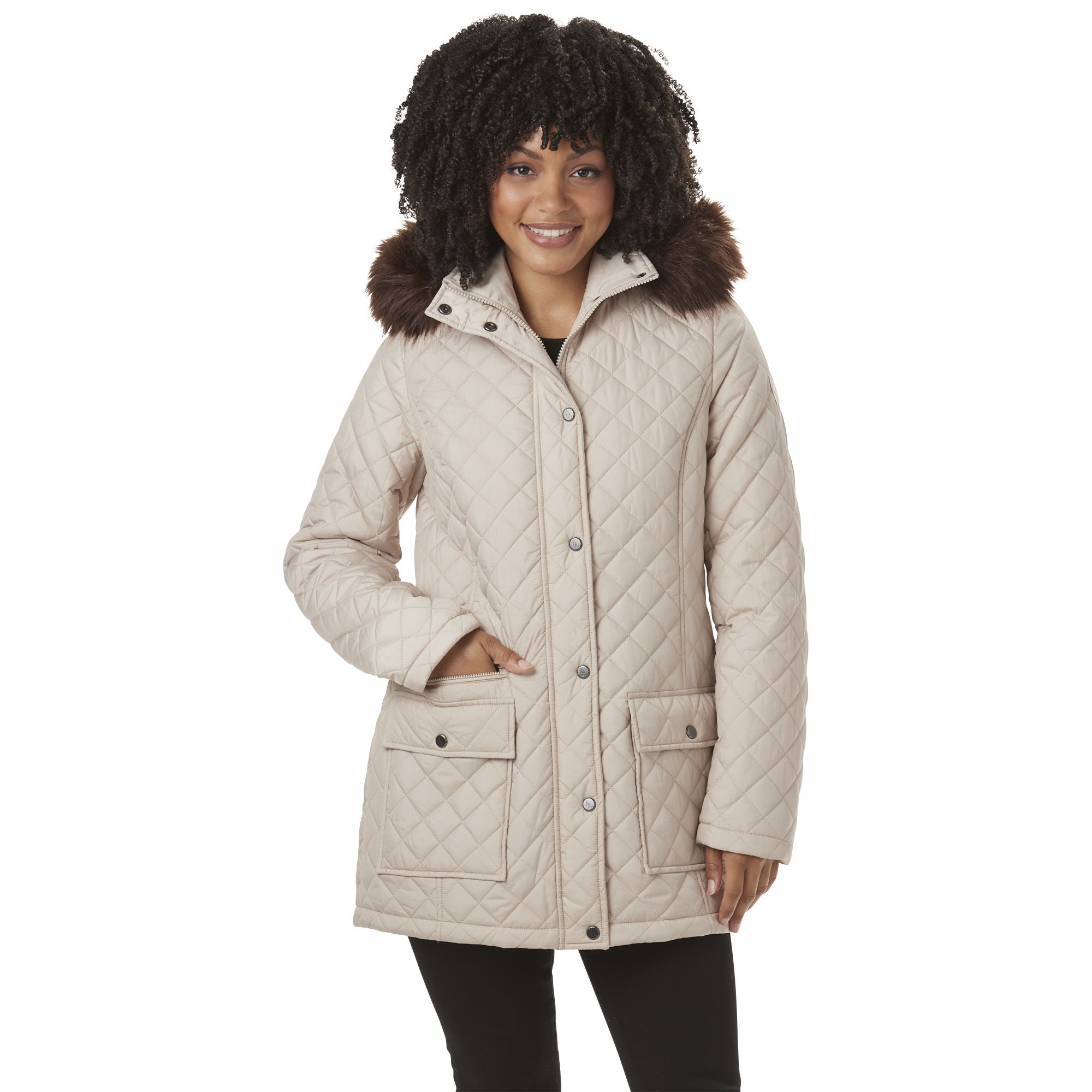 Larry levine quilted coat sale