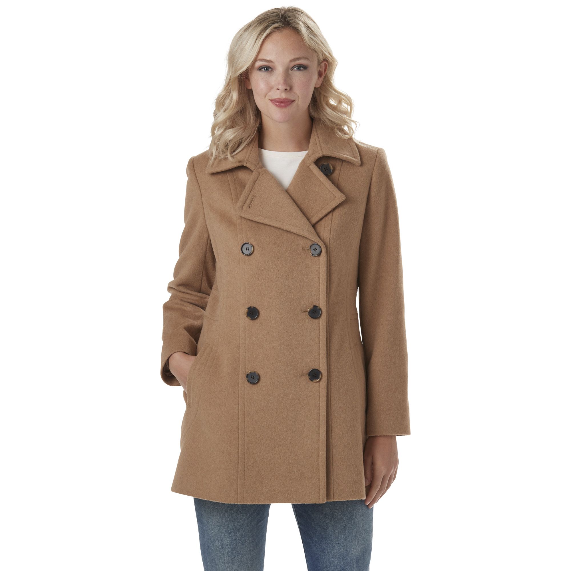 Women's Larry Levine Double-Breasted Coat