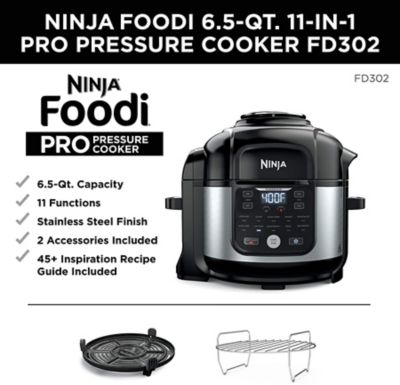 Fingerhut - Ninja Foodi Pro 11-in-1 6.5-Qt. Pressure Cooker + Air Fryer