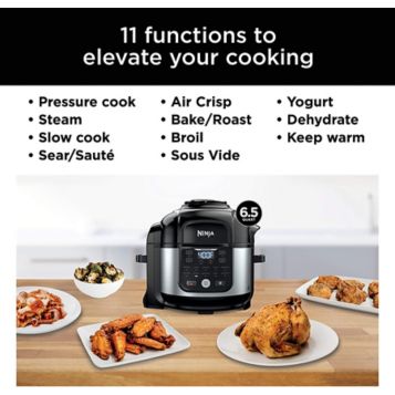 Fingerhut - Ninja Foodi Pro 11-in-1 6.5-Qt. Pressure Cooker + Air Fryer