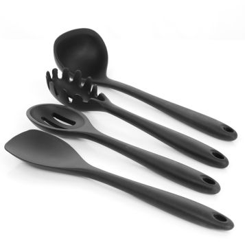 MegaChef Gray Silicone and Stainless Steel Cooking Utensils (Set