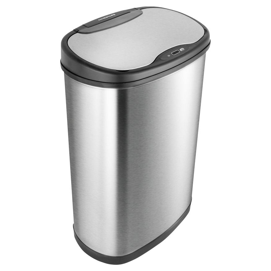 Fingerhut - Nine Stars Rectangular Motion-Sensor 3.2-Gallon Trash Can