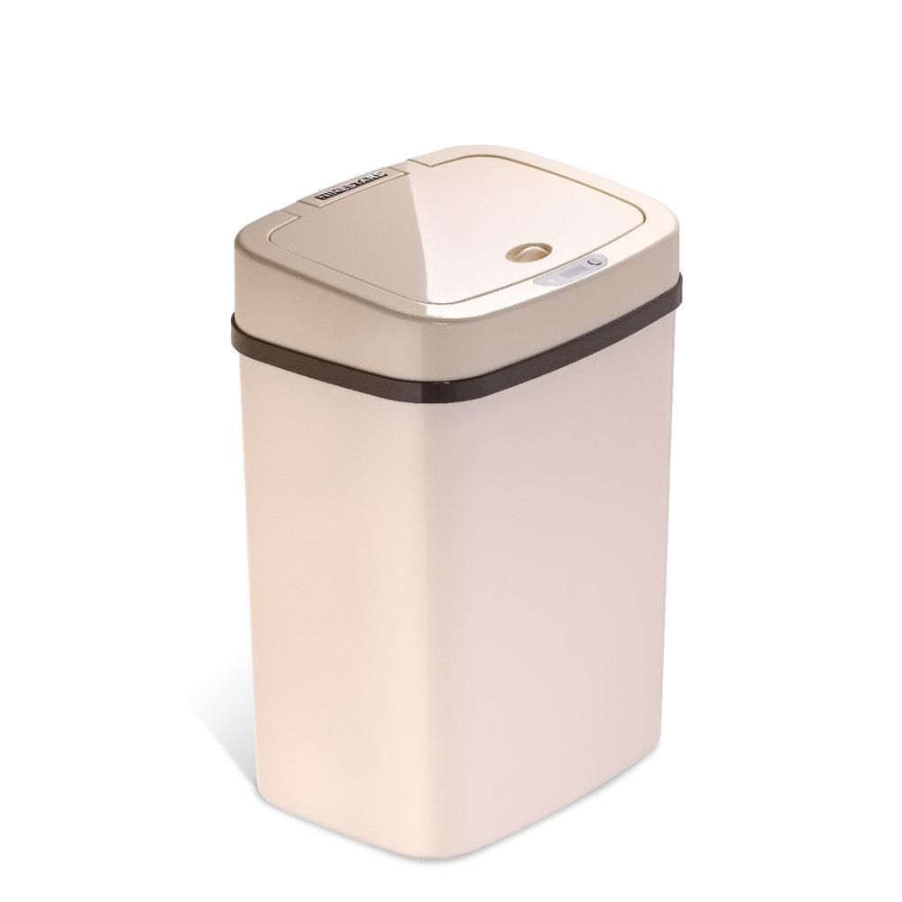 Fingerhut - Nine Stars Rectangular Motion-Sensor 3.2-Gallon Trash Can