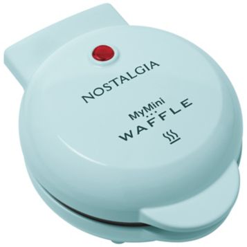 Nostalgia MWF5AQ MyMini Personal Electric Waffle Maker - Aqua, Digital  Control, Mini Size, Quick & Easy On-The-Go Meals