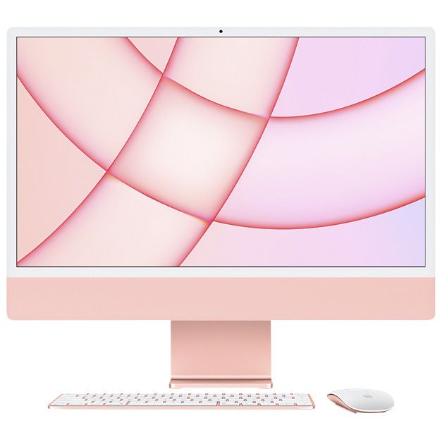 – - macOS 4.5K iMac Display 256GB M1 Desktop SSD Memory Chip Apple Fingerhut Computer All-in-One Retina Pink 24\