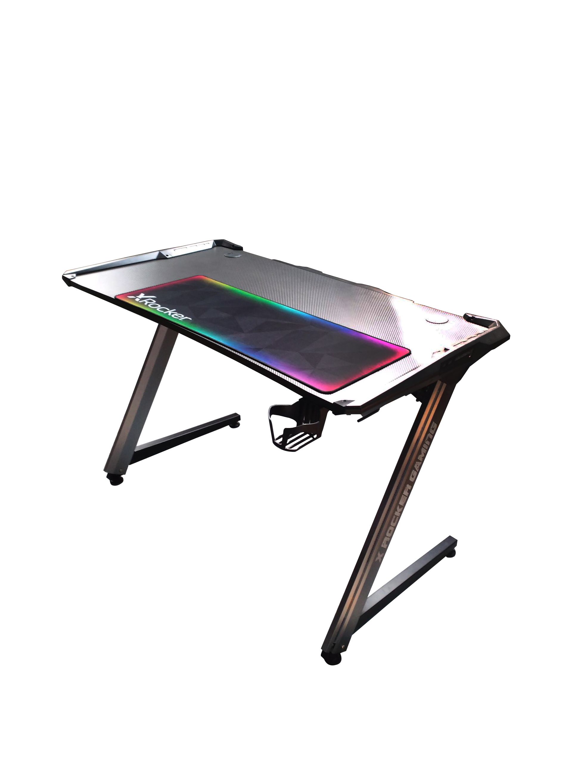 Lynx LED Gaming Desk, Black