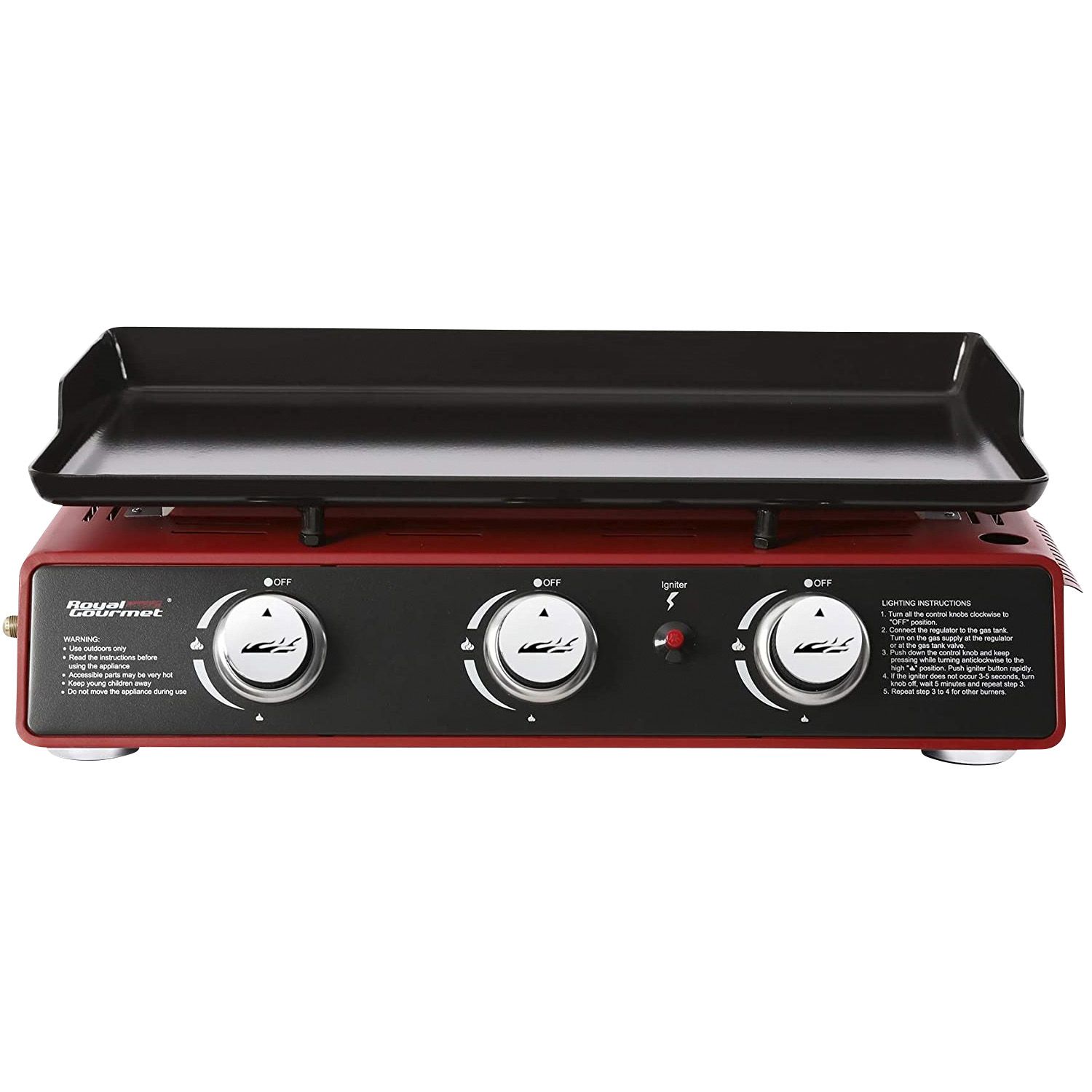 4-Burner Portable GAS Grill and Griddle Combo | Royal Gourmet