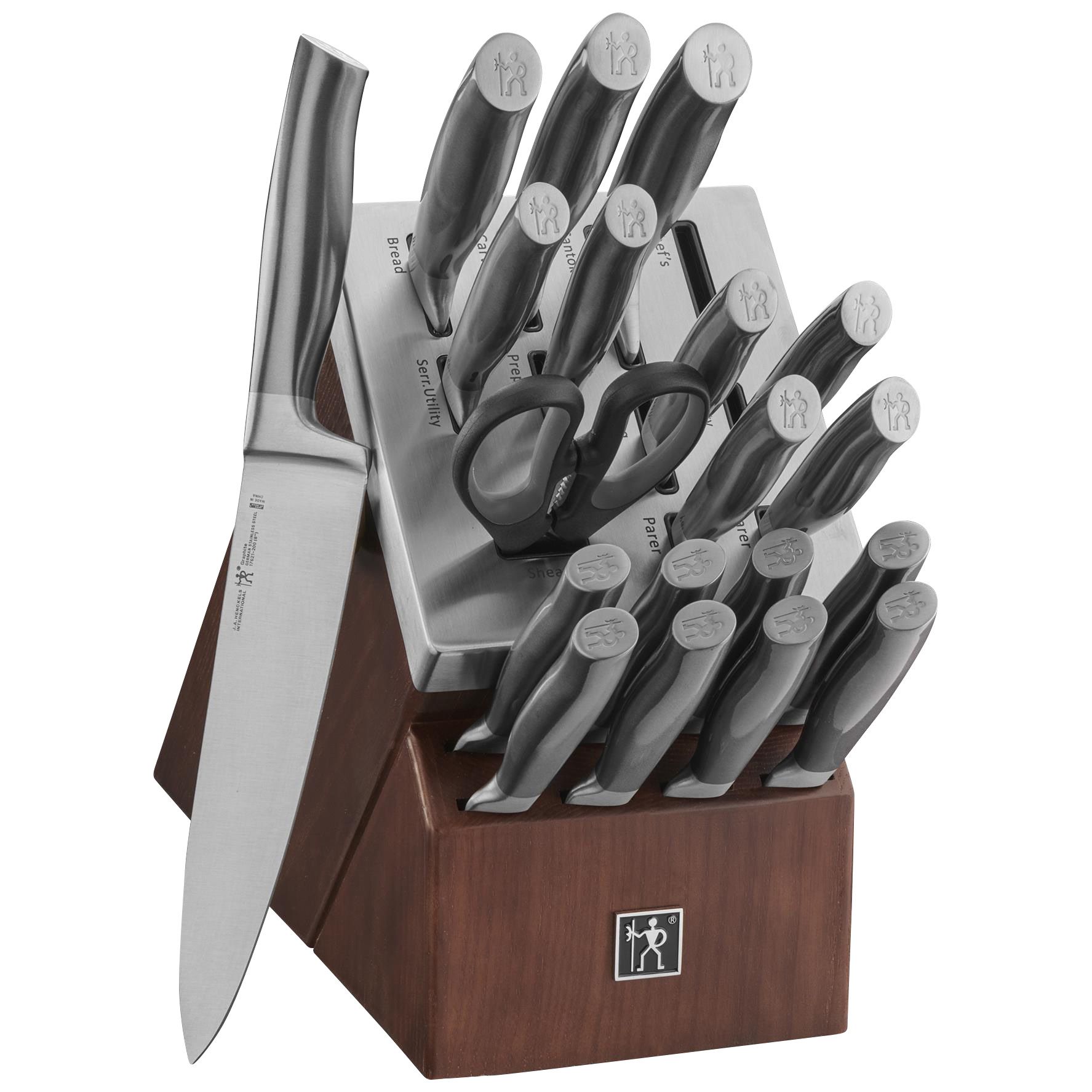 Fingerhut - J.A. Henckels Graphite 20-Pc. Self-Sharpening Knife Block Set