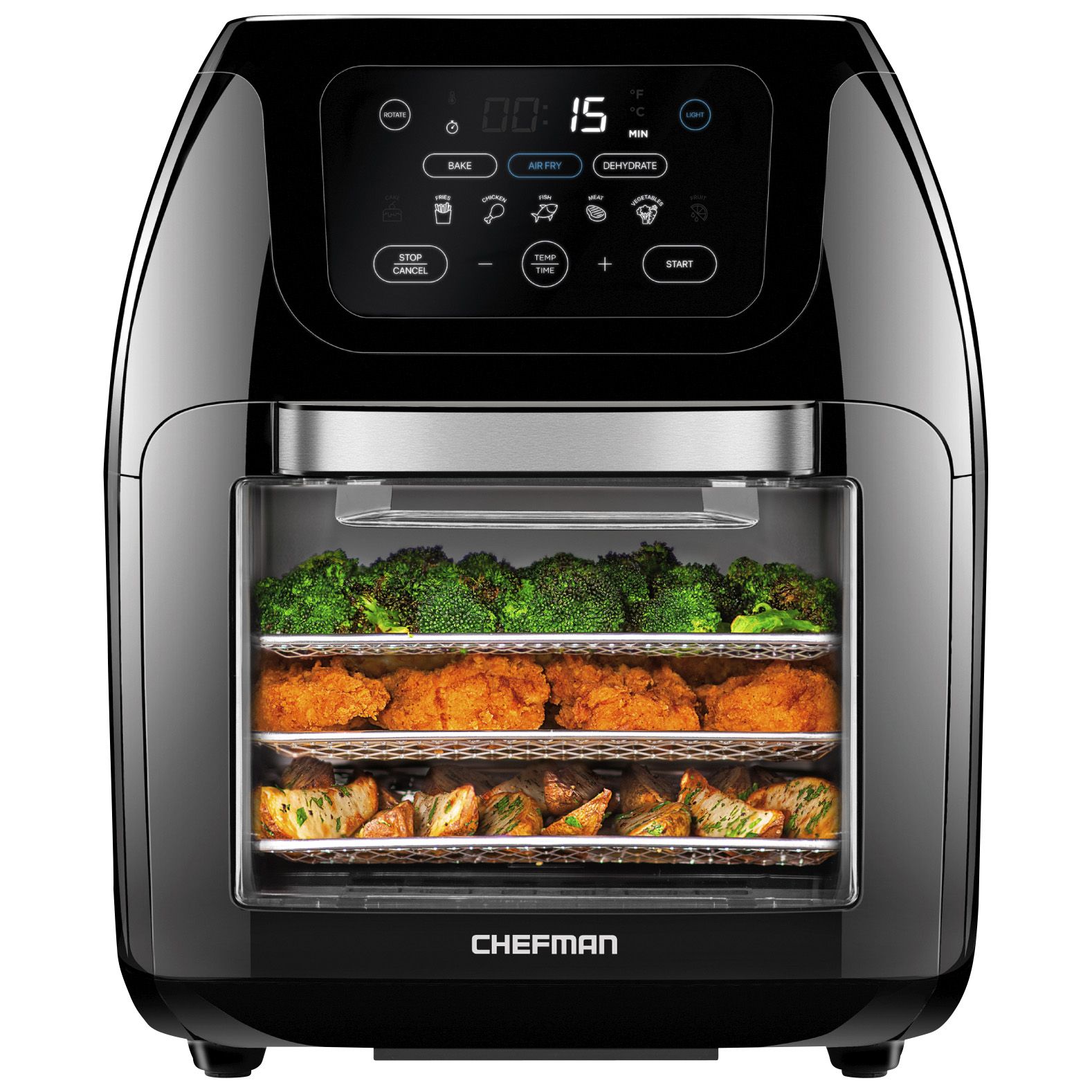 BLACK + DECKER Air Fryer Toaster Oven with Rotisserie 