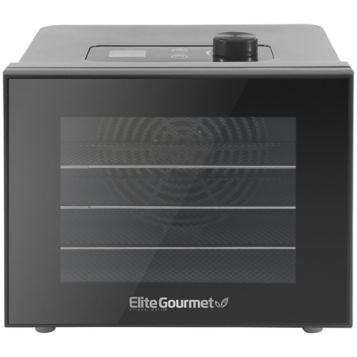 Elite Gourmet 5 Stainless Steel Tray Food Dehydrator w/ Temp Controls