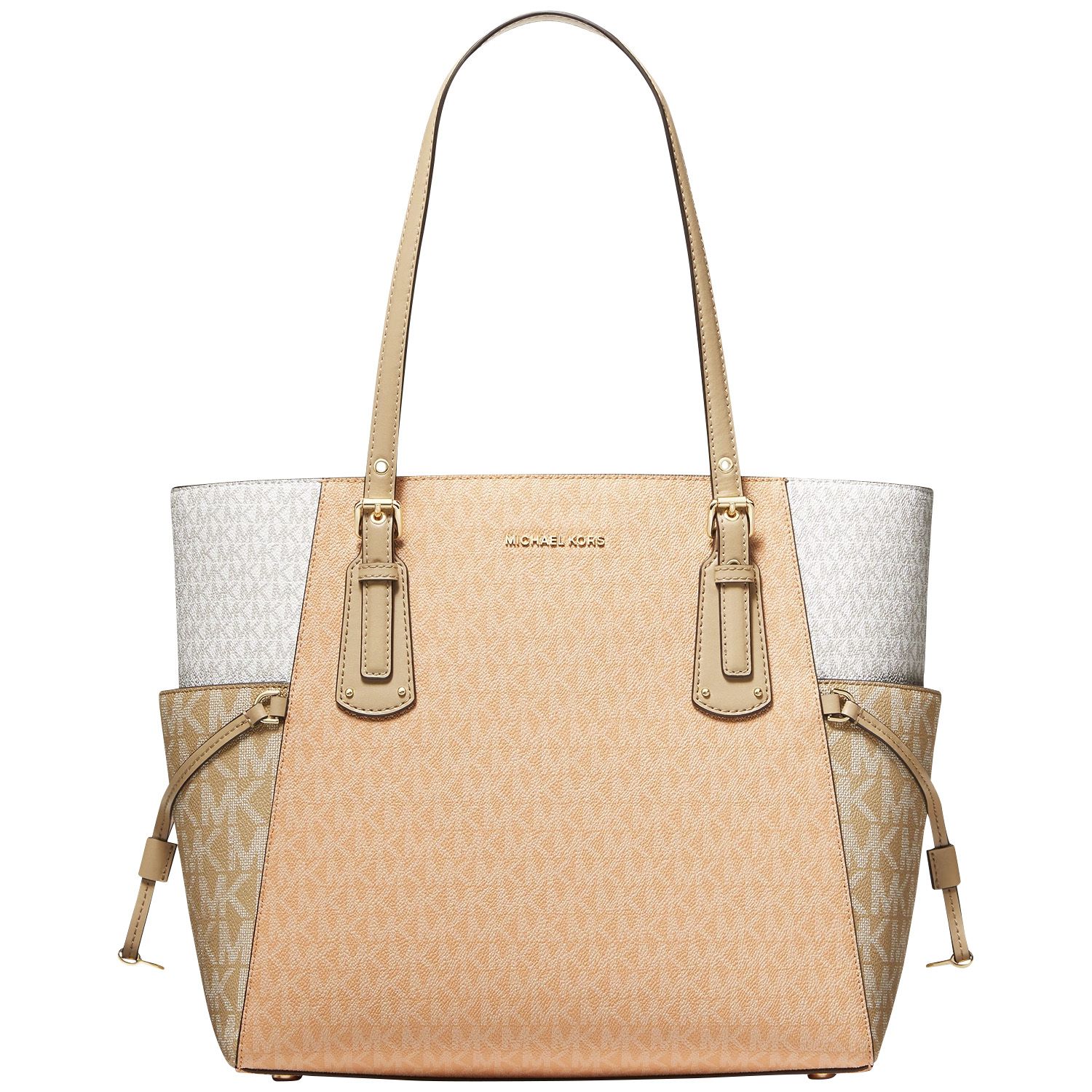 Michael Voyager Signature East/West Tote – Cantaloupe Multi