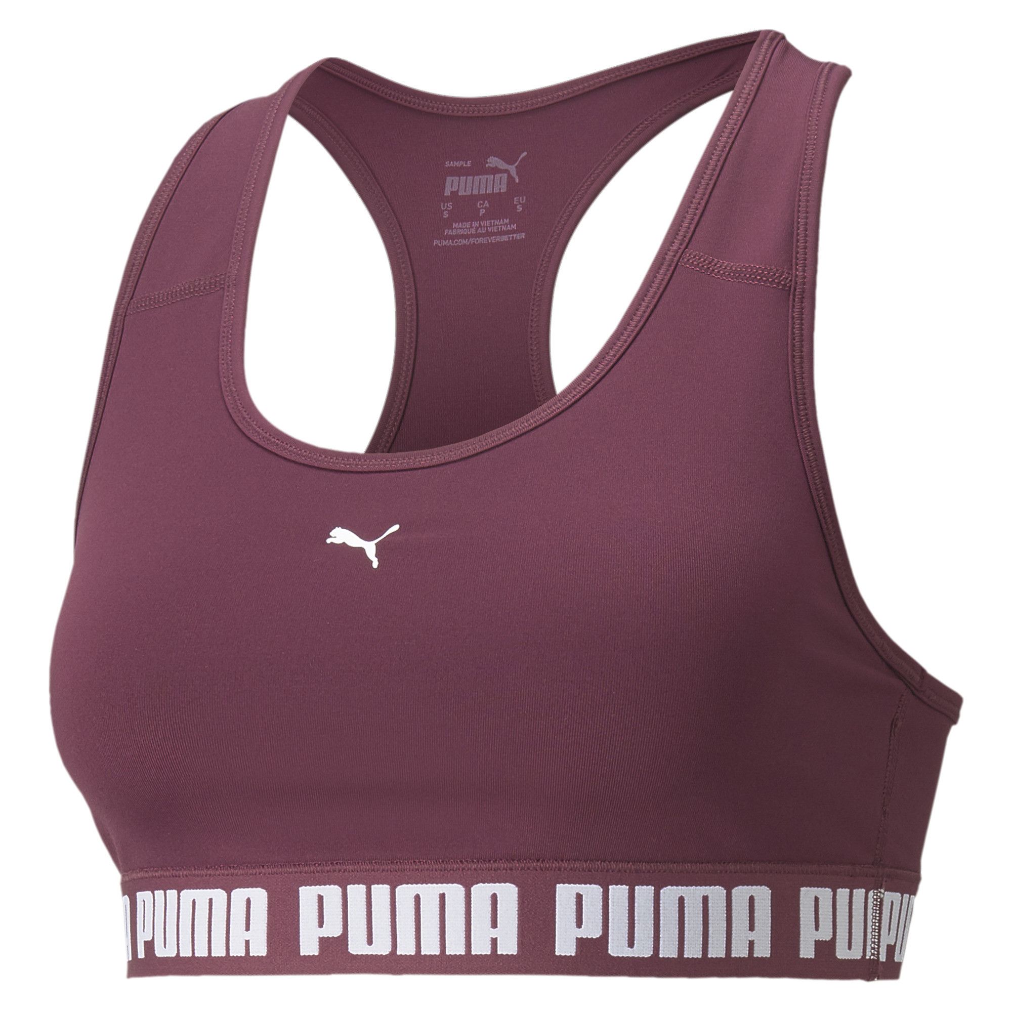 PUMA Racerback Sports Bra, Medium Women's Padded Athletic Bra
